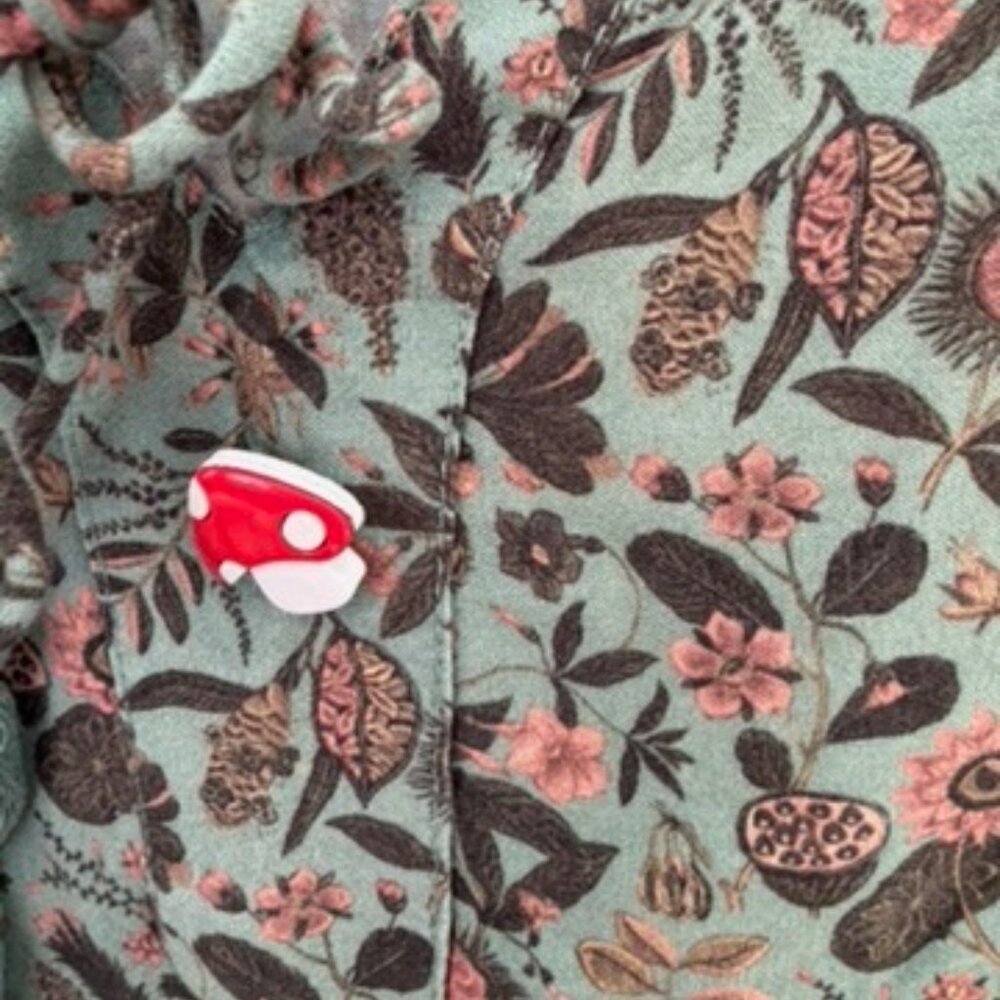 NATURAL LIFE Teal Floral Mini Dress with Black & Cream Border - Picture 5 of 7